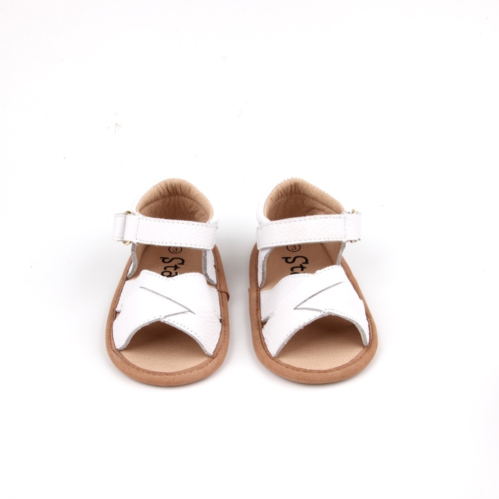 Hook & Loop Toddler Sandals - White Baby Sandals, Baby Girl shoes Toddler shoes